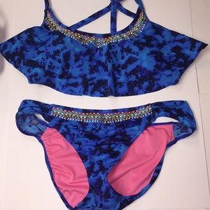 Pink 2 piece bikini size med